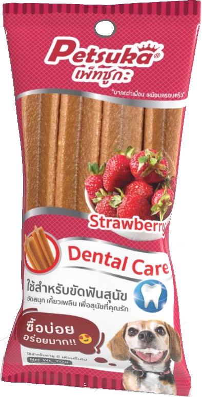 ขนมขัดฟันสุนัข กลิ่นสตอเบอรี่่
