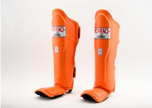 Matrix shinguards colour orange tiger S