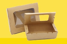 น้องหน้าต่าง Kraft Lunch Box - Window -  JH-K-2100B-W (XXL)				
