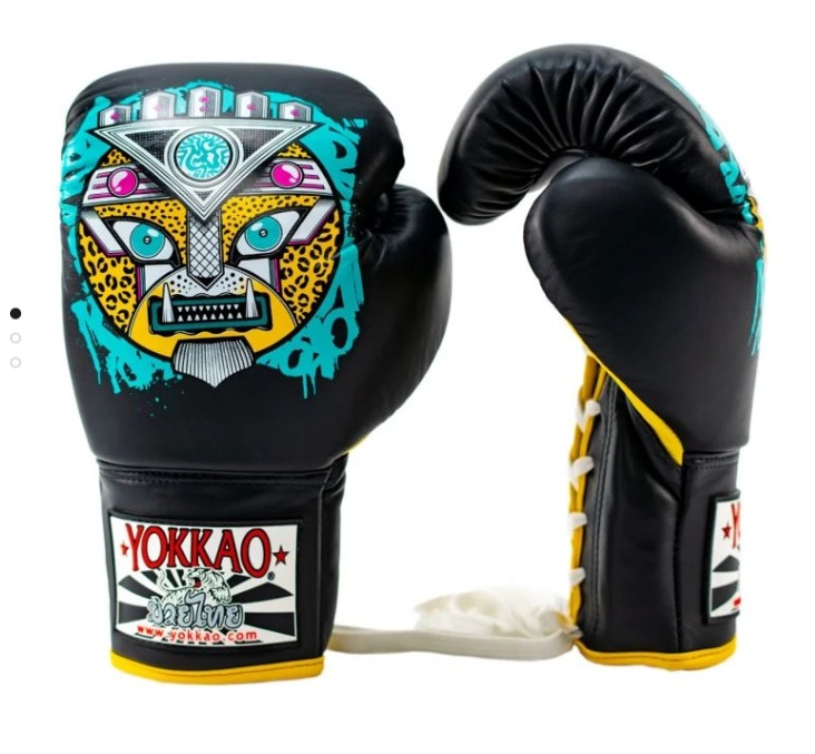 APEX LEOPARD LACE-UP BOXING GLOVES 14oz