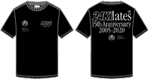 เสื้อยืด 24KILATES ANNIVERSARY ไซส์ XL สีดำ

