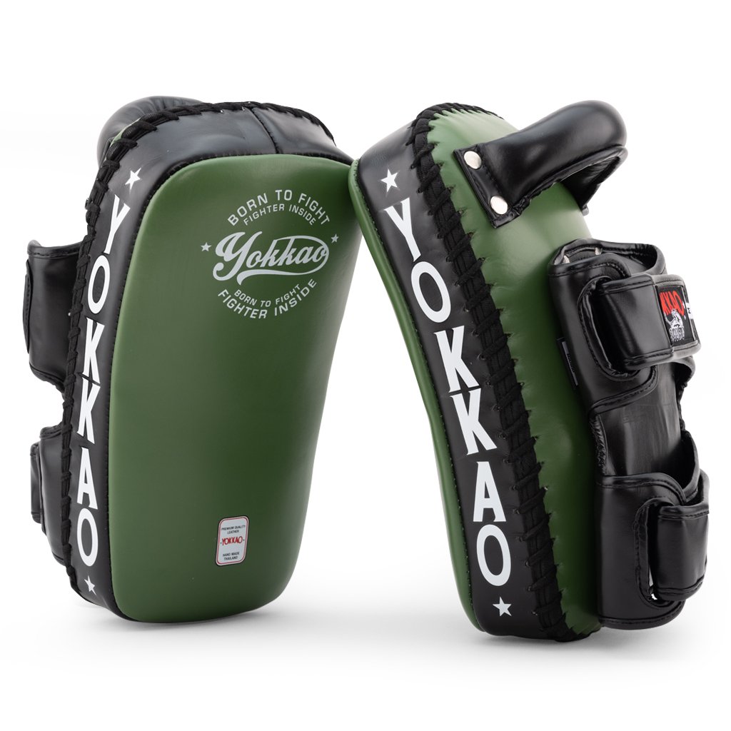 Curved Kicking Pads matrix green/black M