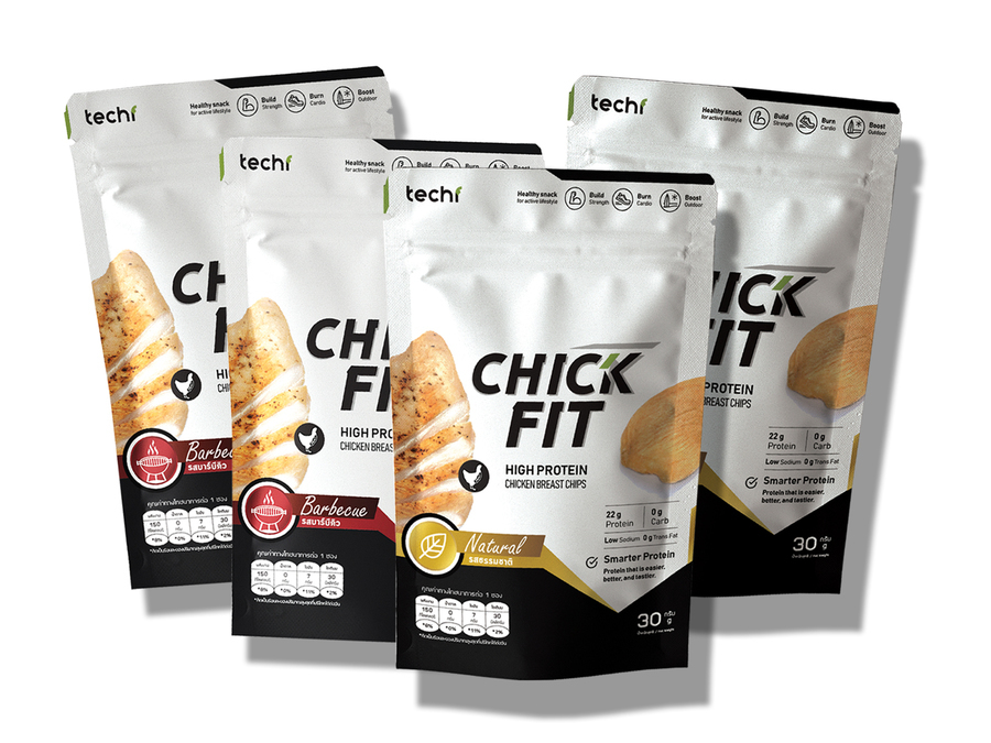 ขนมอกไก่กรอบ บรรจุซองละ 30 กรัม จำนวน 4 ซอง