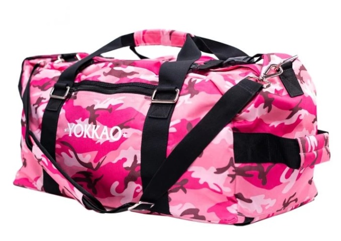 CONVERTIBLE PINK CAMO GYM BAG