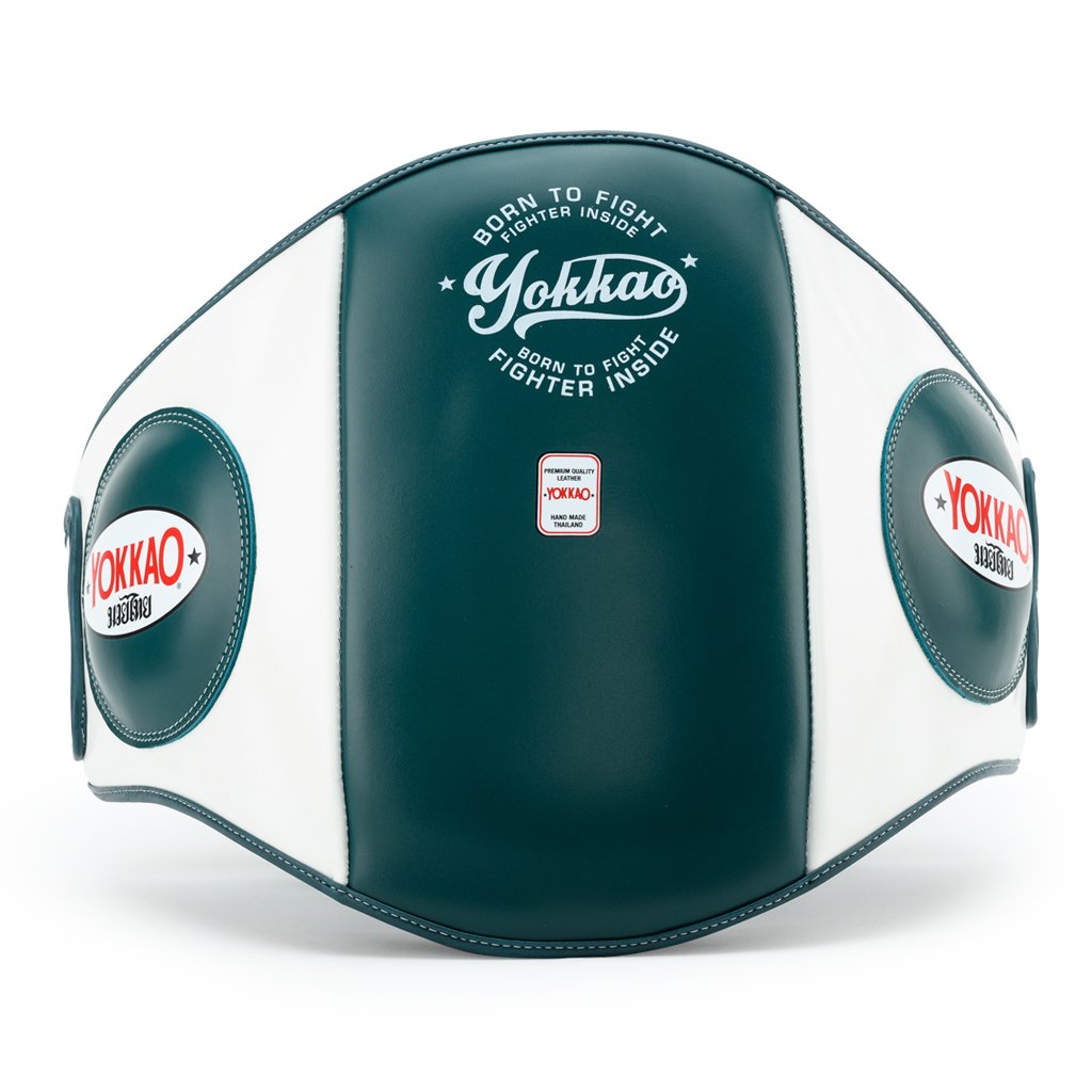 Yokkao Belly Pad leather Petroleum/white M