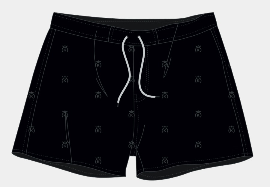 กางเกงขาสั้น 24KILATES “SMALL LOGO” SWIM PANT ไซส์ XXL สีดำ