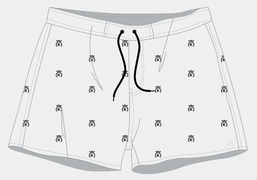 กางเกงขาสั้น 24KILATES “SMALL LOGO” SWIM PANT ไซส์ L สีขาว