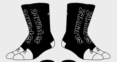 ถุงเท้า 24KILATES HALF CALF SOCK / BASIC LOGO สีดำ
