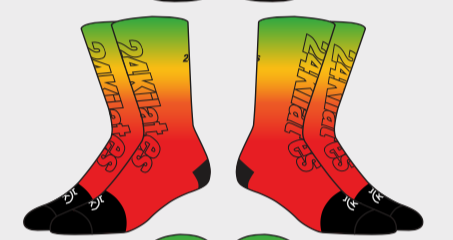 ถุงเท้า 24KILATES HALF CALF SOCK / BASIC LOGO สี RASTA

