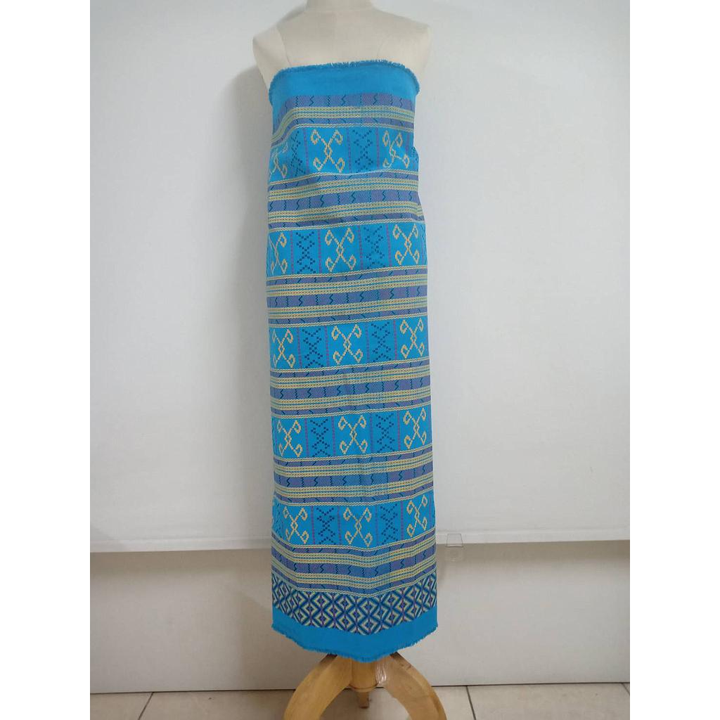 ผ้าถุงพิมพ์ลายสีฟ้า