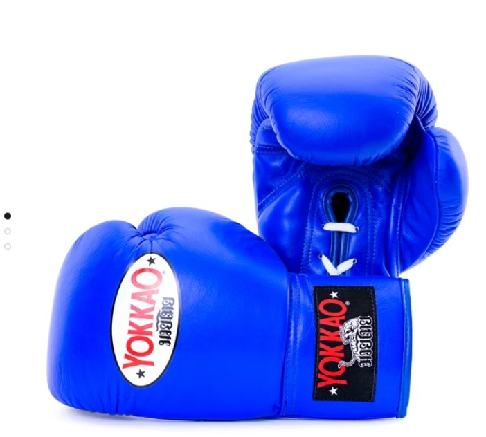 MATRIX BLUE LACE UP BOXING GLOVES 10oz