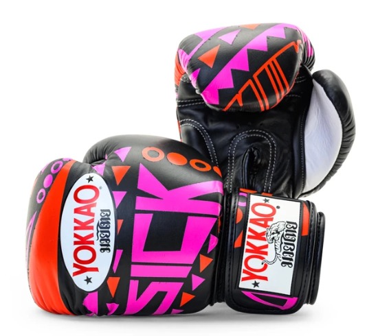 SICK MUAY THAI BOXING GLOVES ORANGE/PINK 18oz