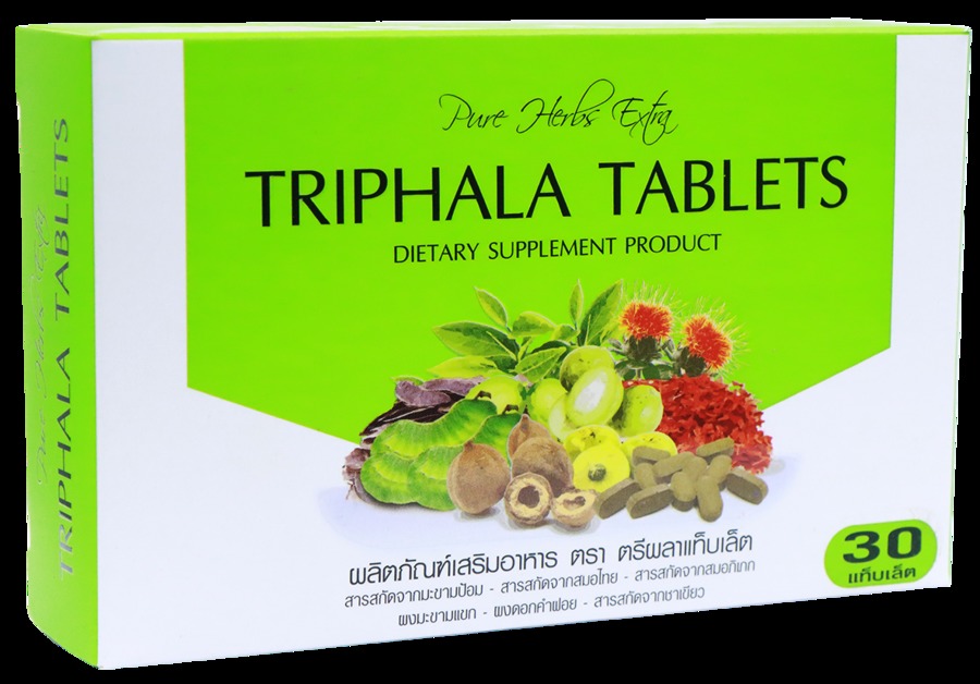 TRIPHALA TABLETS (ใหม่) 10 เม็ด (กล่อง)
