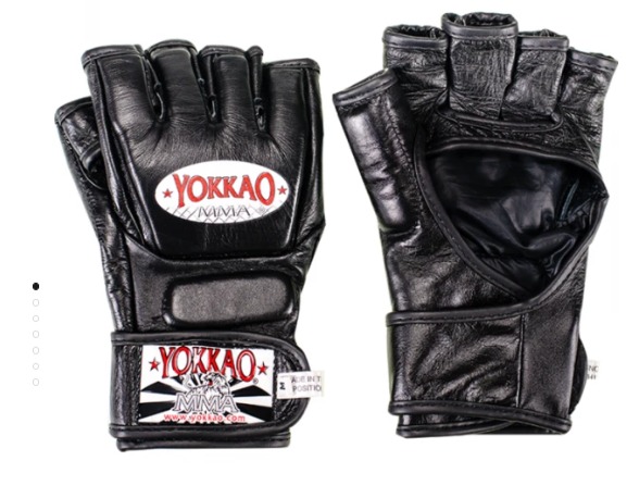 YOKKAO BLACK COMPETITION MMA GLOVES WITH THUMB L
