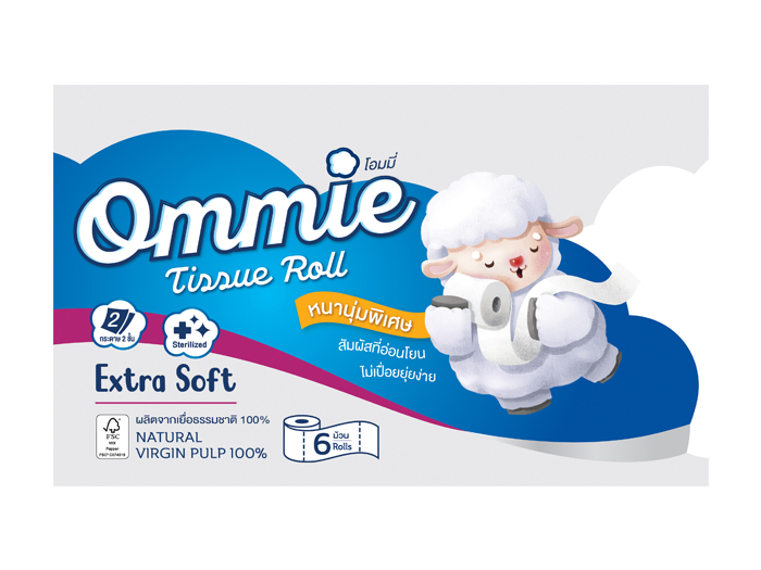 กระดาษชำระชนิดม้วน กระดาษ Virgin 100%