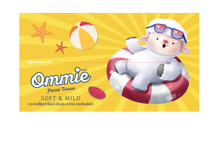 กระดาษทิชชู่ชนิดซองนิ่ม บรรจุ 150 แผ่น