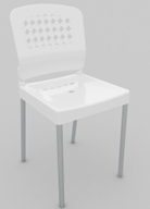 เก้าอี้พลาสติก ECO-FURNITURE CHAIR  สีสโนว์ ไวท์