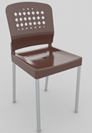 เก้าอี้พลาสติก ECO-FURNITURE CHAIR  สีช็อกโกแลต