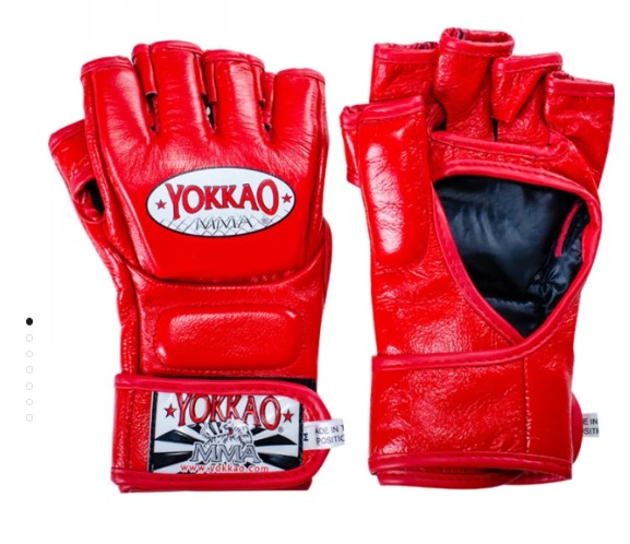 YOKKAO RED COMPETITION MMA GLOVES WITH THUMB L