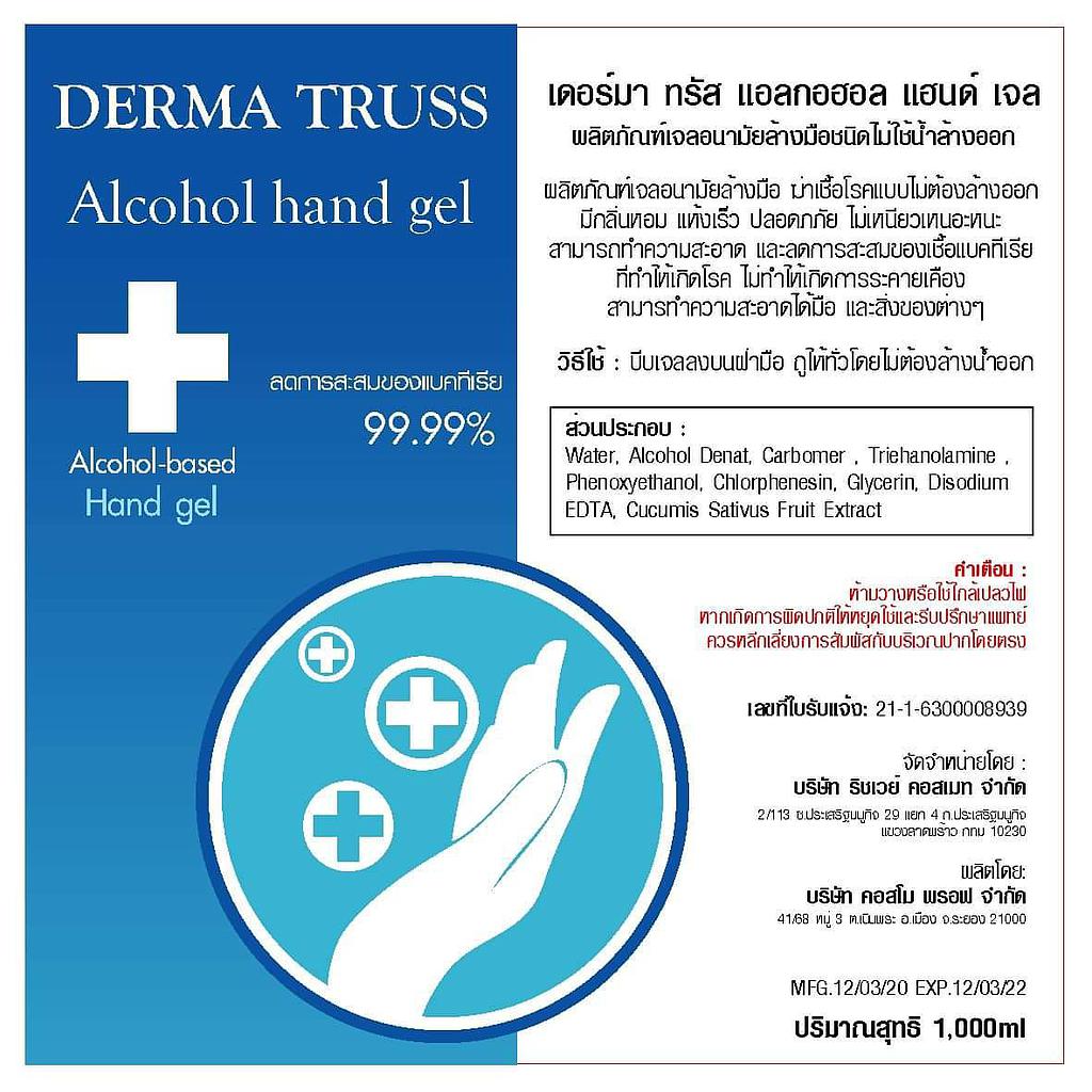 ผลิตภัณฑ์เจลอนามัยล้างมือ ชนิดไม่ใช้น้ำล้างออก