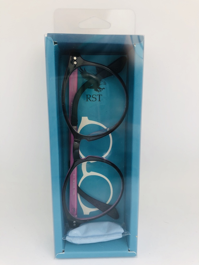 แว่นตาตัดประกอบ เลนส์BLUE W02 สีชมพู