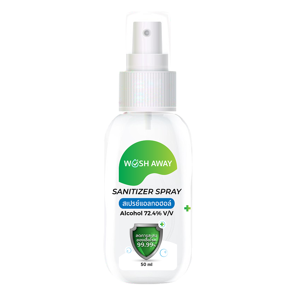 แซนิไทเซอร์ สเปรย์ สเปรย์แอลกอฮอล์ล้างมือ แอลกอฮอล์ 72.4%v/v 50ml