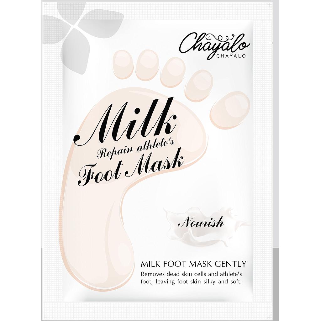 milk foot mask gently