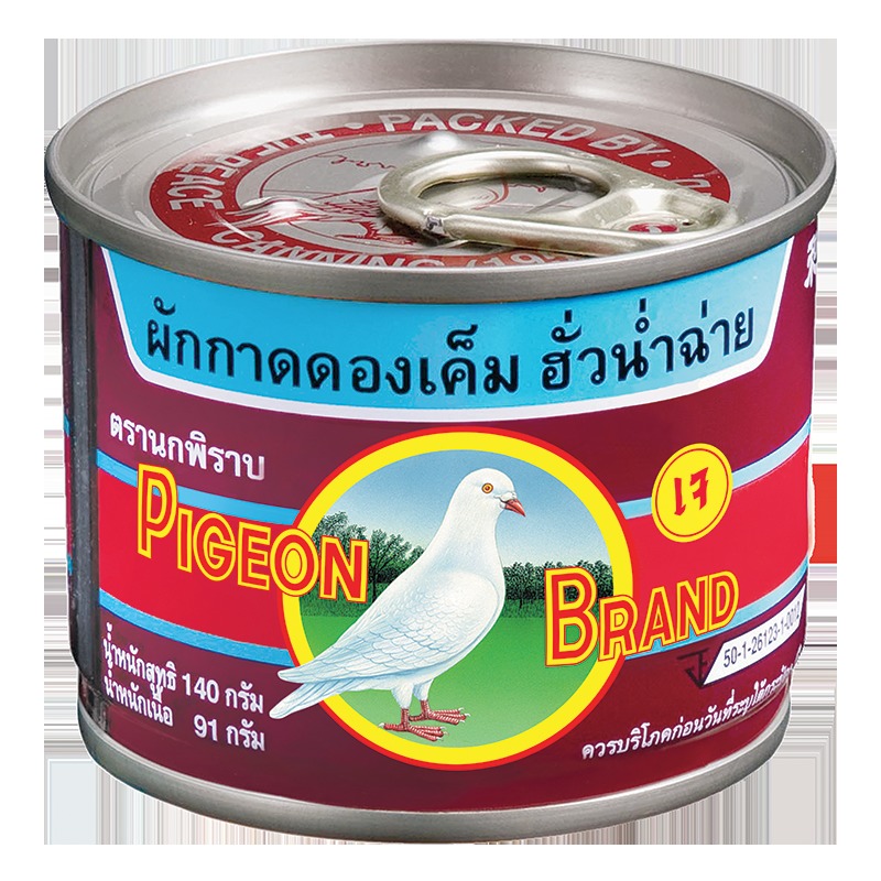 ผักกาดดองเค็ม ฮั่วน่ำฉ่าย ตรานกพิราบ พิมพ์5oz/91g/EO/6x8 