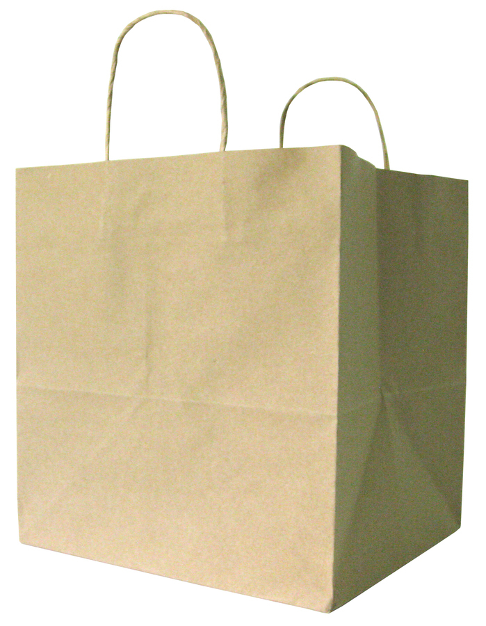 ถุงกระดาษ ใส่กล่องเค้ก (Cake bag - brown)
CB03 – 24x22x26cm. 
จำนวนบรรจุต่อแพ็ค : 50 ใบ
รายละเอียดสินค้า : กระดาษคราฟท์น้ำตาล 125 แกรม, ไม่มีพิมพ์, หูเกลียวกระดาษ, มีกระดาษรองก้น
