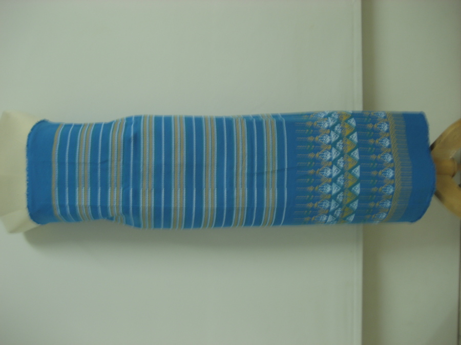ผ้าถุงพิมพ์ลายสีน้ำเงิน
