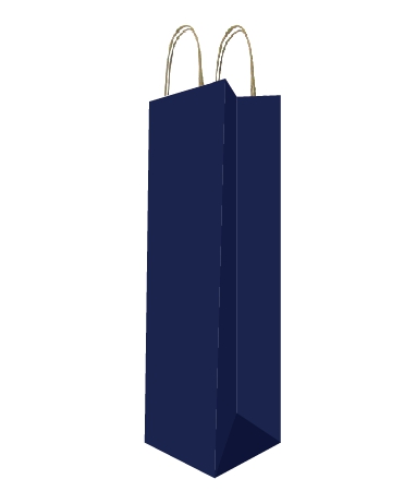 ถุงไวน์ พิมพ์พื้นสีน้ำเงิน  (Wine Brown Kraft Bag - Blue)
ขนาด- 10x10x36cm.
จำนวนบรรจุต่อแพ็ค : 100 ใบ
รายละเอียดสินค้า : กระดาษคราฟท์น้ำตาล 125 แกรม, หูเกลียวกระดาษ, พิมพ์ 1 สี, มีกระดาษรองก้น