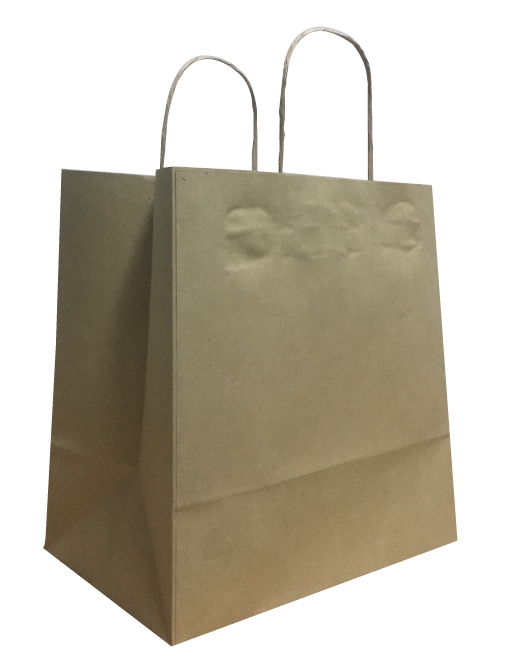 ถุงกระดาษ Take Away (Cake bag - brown)
TG-03 – 24x15x25 cm. 
จำนวนบรรจุต่อแพ็ค : 100 ใบ
รายละเอียดสินค้า : กระดาษคราฟท์น้ำตาล 125 แกรม, ไม่มีพิมพ์, หูเกลียวกระดาษ, ไม่มีกระดาษรองก้น