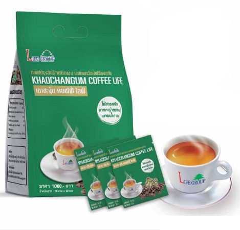 กาแฟปรุงสำเร็จชนิดผง ผสมสมุนไพรเถาวัลย์เปรียงสกัด