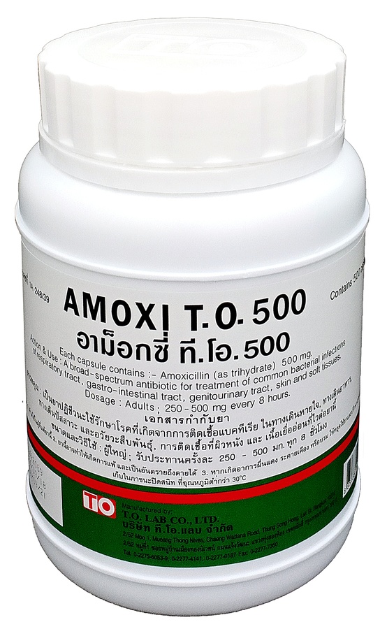 AMOXICILLIN 500 mg (blue-green)