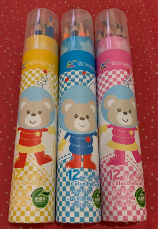 ดินสอสีไม้+กบเหลาลายหมีน้อย 12 สี