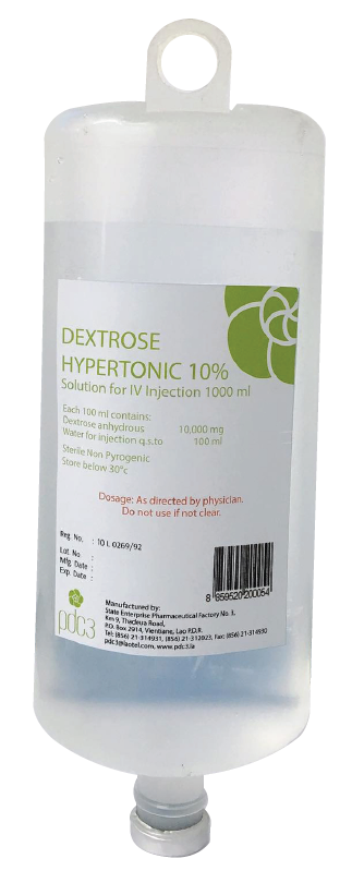                                                             (Dextrose 5% 100ml)
ໃຊ້ສຳລັບຄົນເຈັບທີ່ຂາດນ້ຳ ແລະ ທາດນ້ຳຕານໃນຮ່າງກາຍ ໃຊ້ທົດແທນພະລັງງານ ແລະ ເກືອແຮ່ ກ່ອນ ແລະ ຫຼັງການຜ່າຕັດ. 