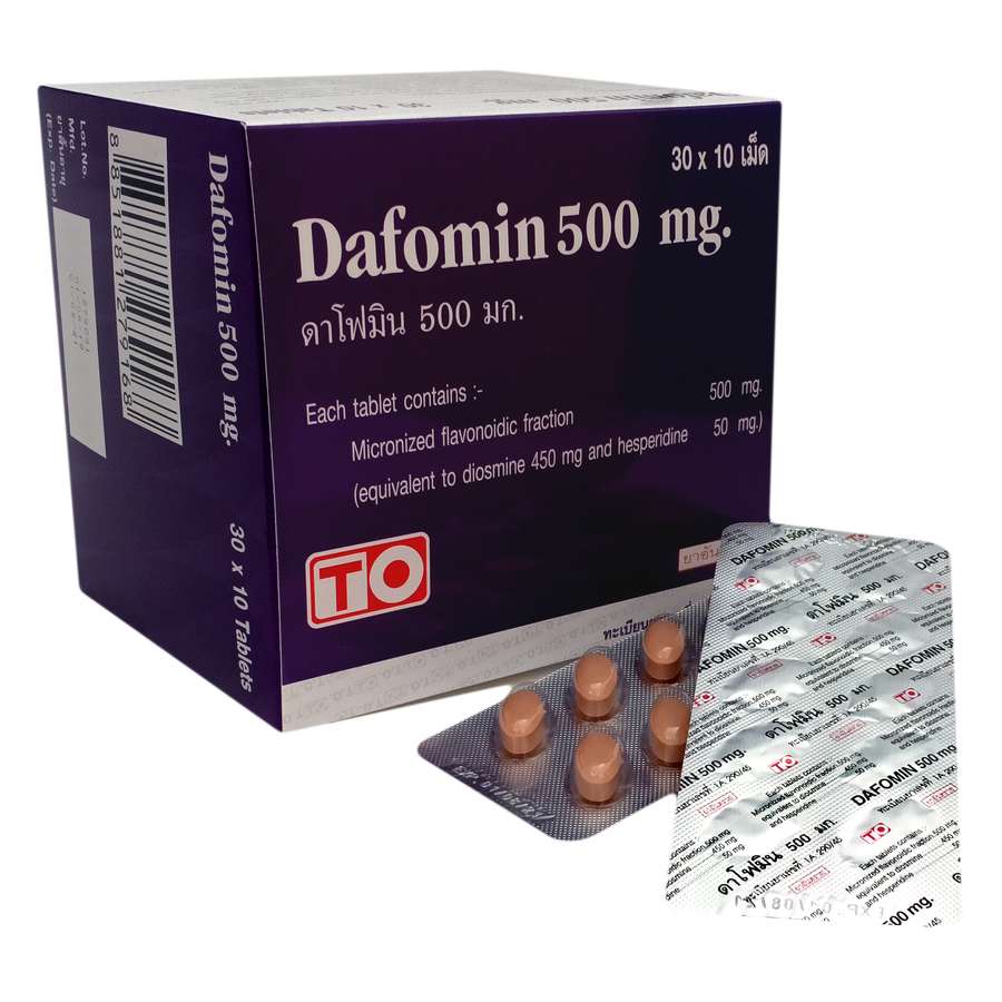 FLAVONOIDIC FRACTION MICRONIZED 500 mg
(eq to Diosmine 450 mg + Hesperidine 50 mg)