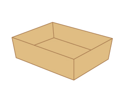 ถาดเกี่ยว กระดาษน้ำตาล ขนาดเล็กพิเศษ (3.5x4.5 นิ้ว)