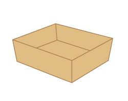 ถาดเกี่ยว กระดาษน้ำตาล ขนาดเล็ก (3.5x3.5 นิ้ว)