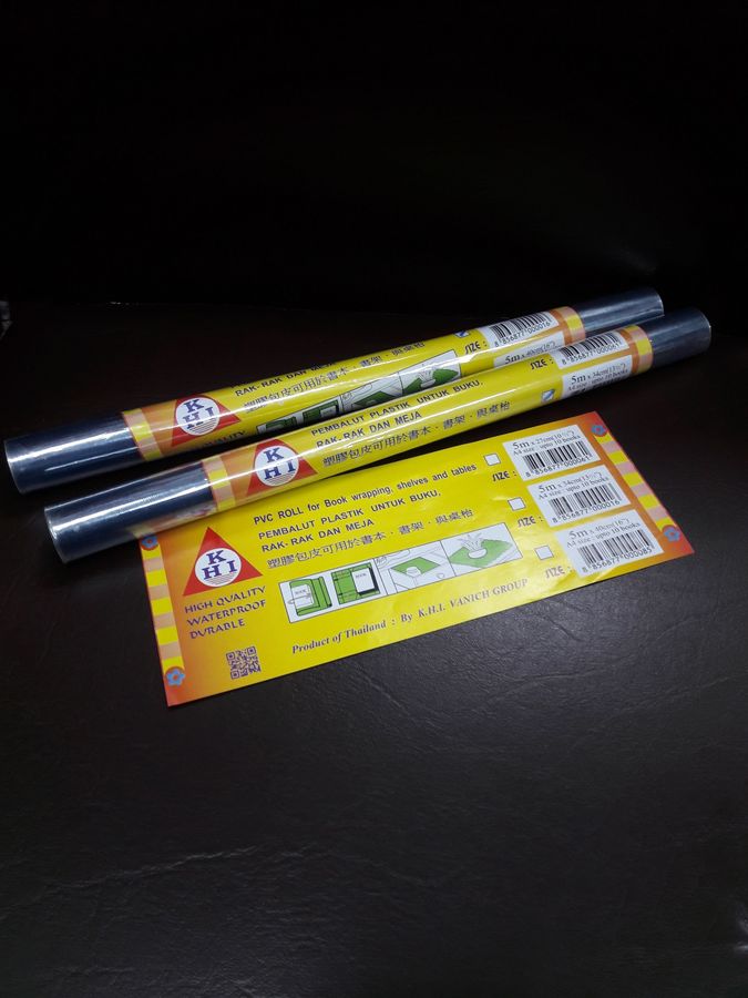 พลาสติกห่อปกหนังสือ ขนาด 5เมตรX13.50นิ้ว