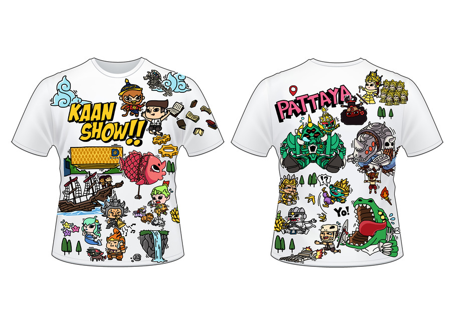 เสื้อการ์ตูนขาว ไซส์ S
