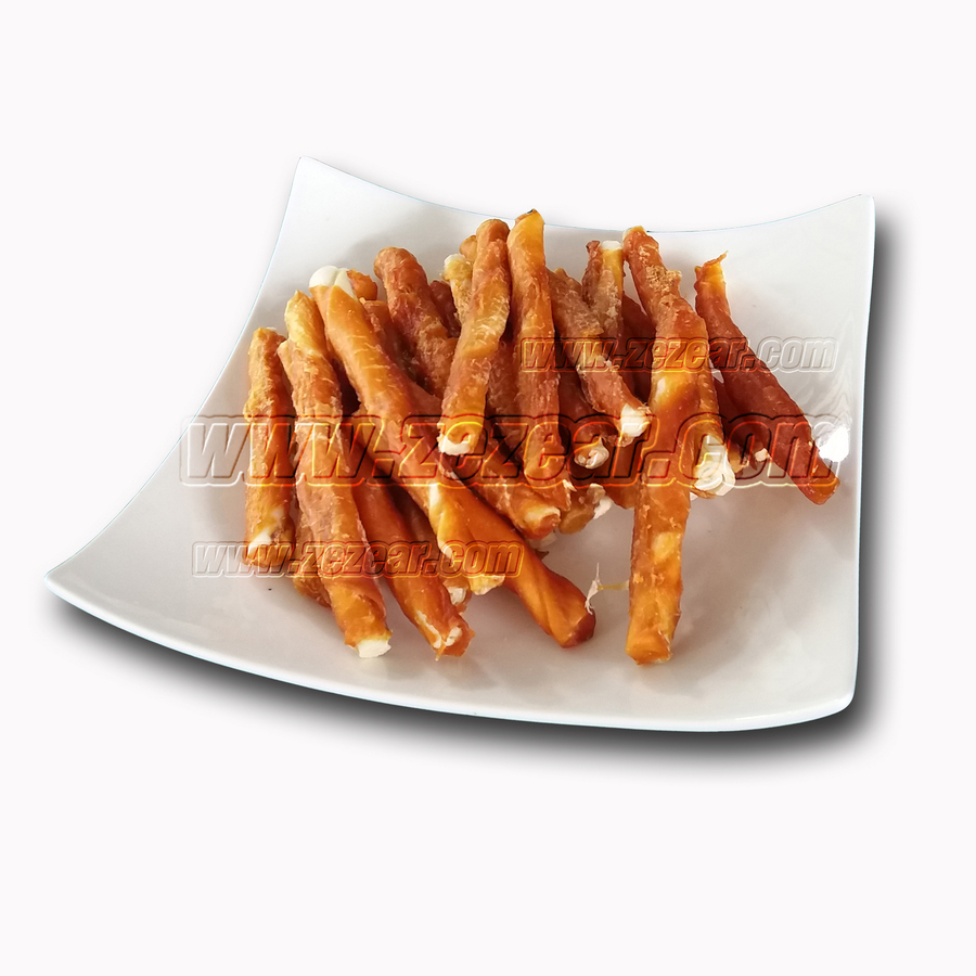 CS19 ไก่ป๊อกกี้ยาวโรยงา 180 กรัม
(ซีเซียร์สันในไก่กับหนังสัตว์ Zezear Chicken Fillet With Rawhide)