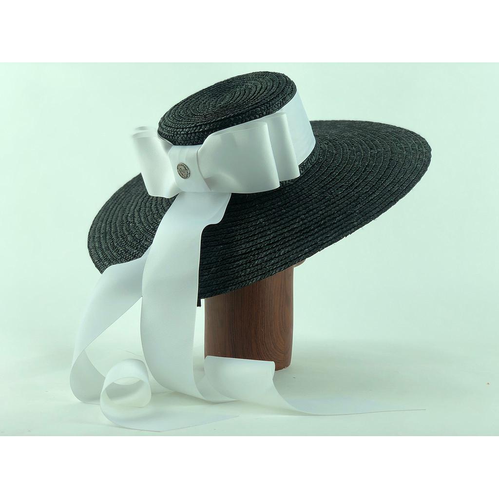 N027-F  รุ่น Sonia Hat #Ribwhite