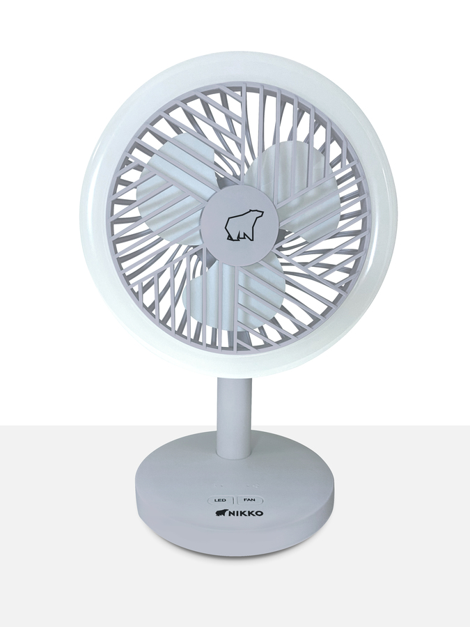 Nikko rechargeable and hanging fan, Grey 16.5 x 13 x 26.3 cm

