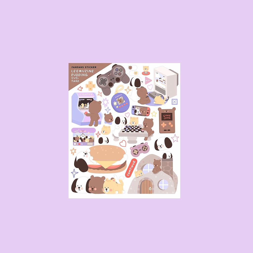 MINI STICKER (leemuzine &amp; pudding &amp; custard)