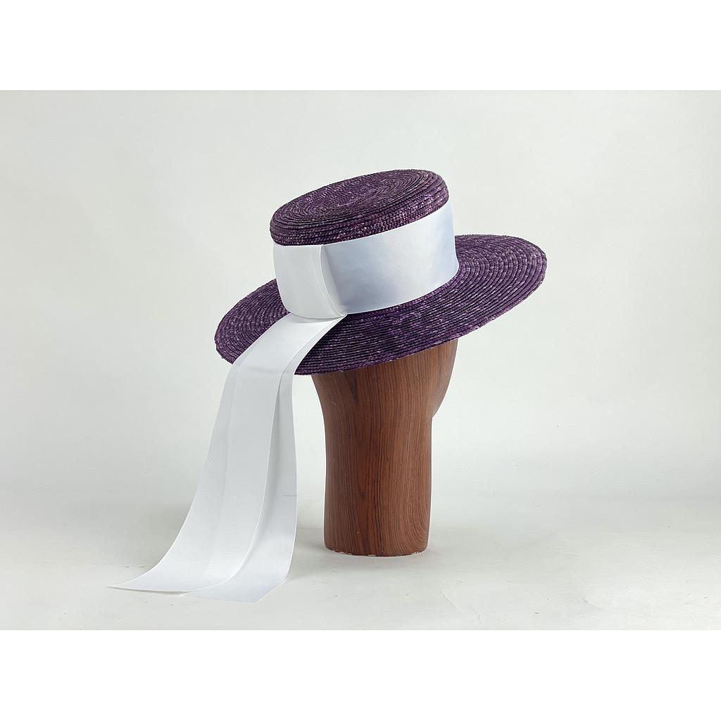 N029-F  รุ่น  Classy Boater Hats #Purple