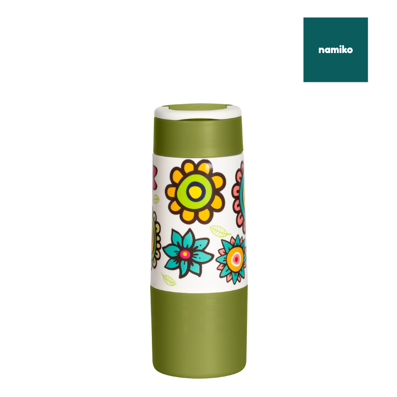 Namiko กระบอกน้ำแบบพกพา 300ml - สีเขียว #8330