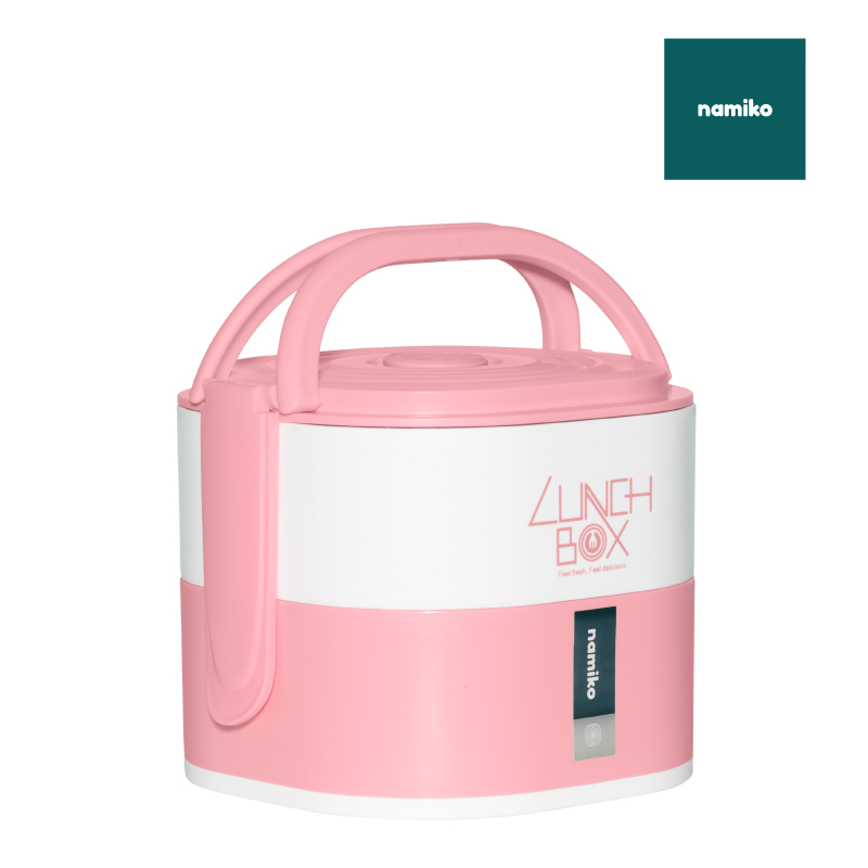 Namiko ปิ่นโต 2ชั้นฝาล็อค 1690ml - สีชมพู #8919
