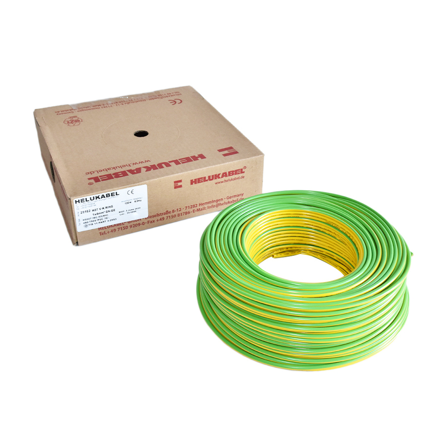 สายอ่อนแกนเดี่ยว 1x4.0ตร.มม 100ม.เขียว-เหลือง