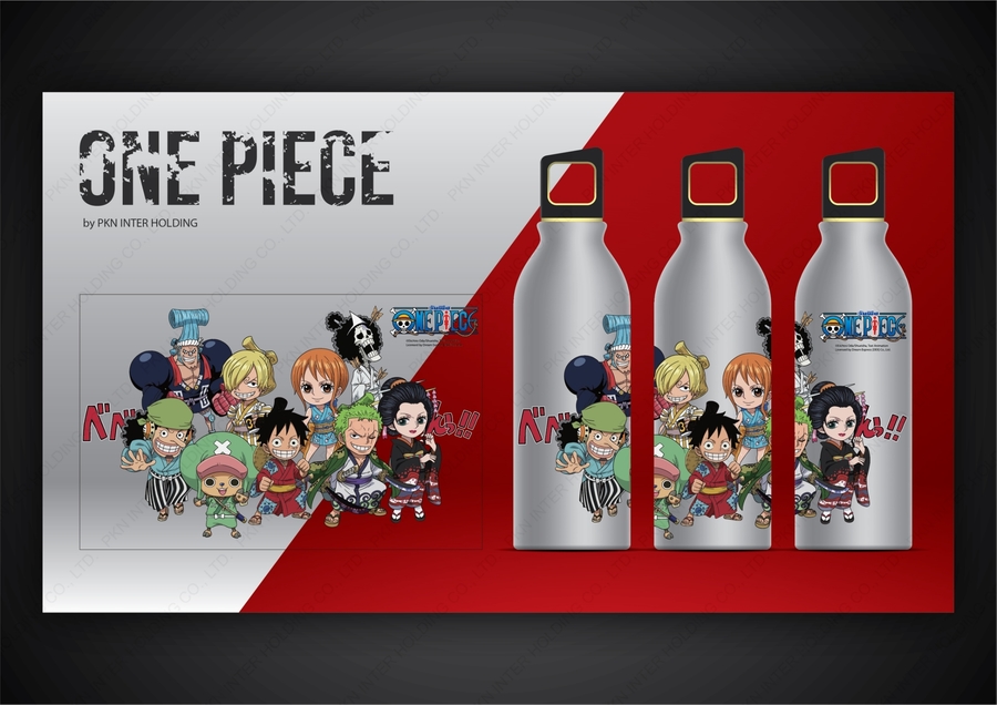 กระบอกน้ำอลูมิเนียมเปลี่ยนสี One Piece Wano 